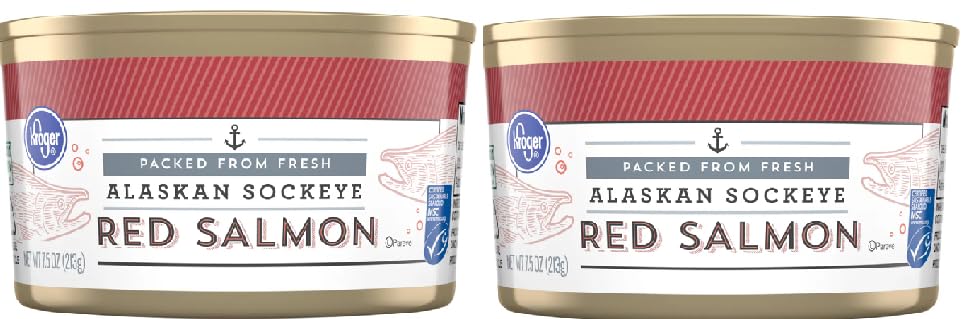 Alaskan Sockeye Red Salmon (2 cans, 7.5 oz. each can)