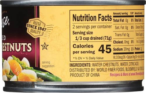 Reese Diced Water Chestnuts - 8 Ounces