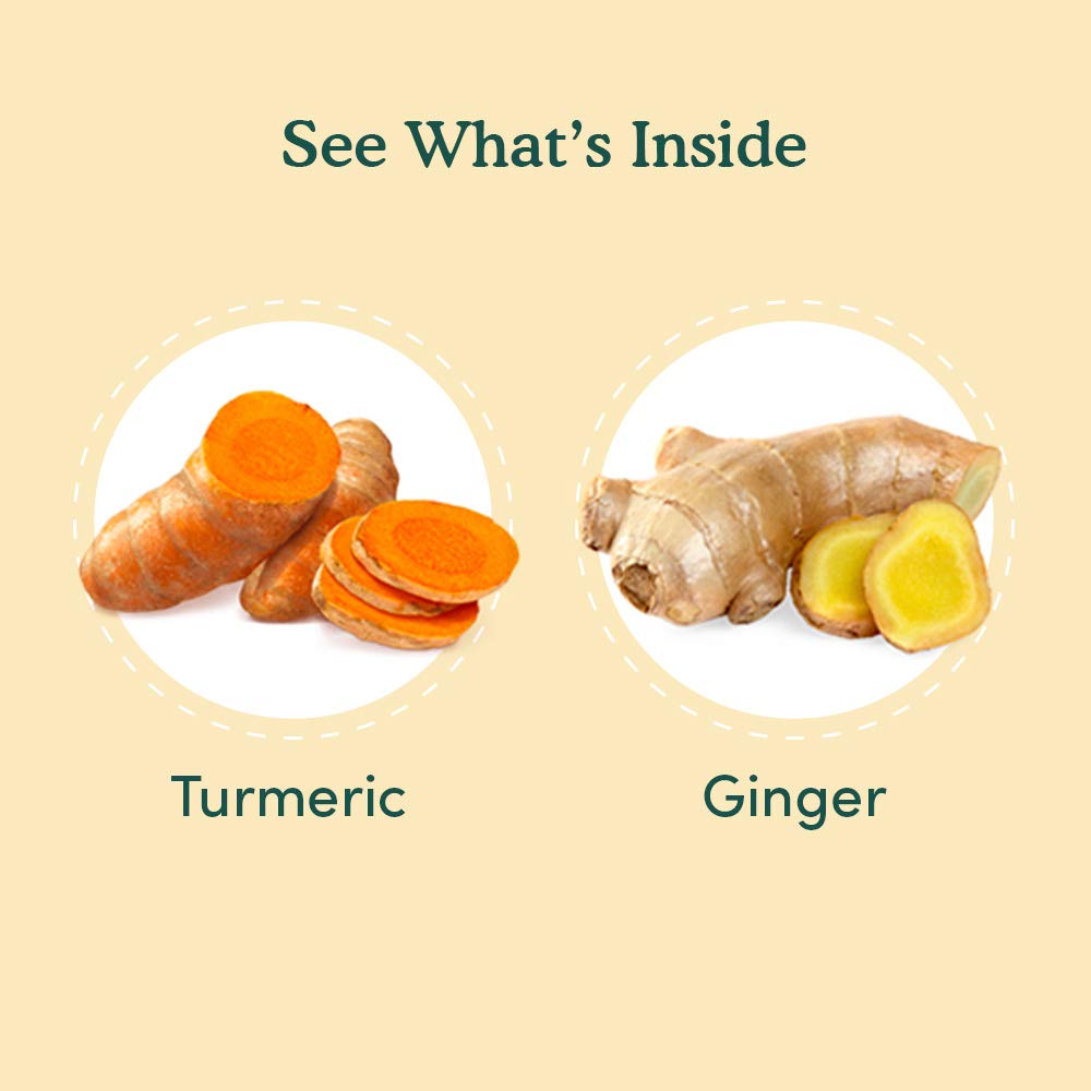 Vahdam, Turmeric Ginger Herbal Tea Bags (30 Pyramid Tea Bags) Caffeine Free, Non Gmo, Gluten Free | 100% Pure Herbal Blend - Savory & Spicy | Individually Wrapped Pyramid Tea Bags | Direct From Source