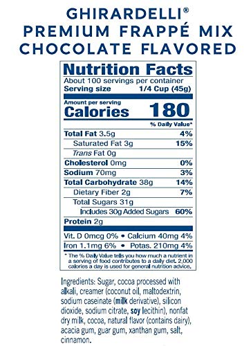 Ghirardelli Chocolate Flavored Frapp? Mix  10 lb