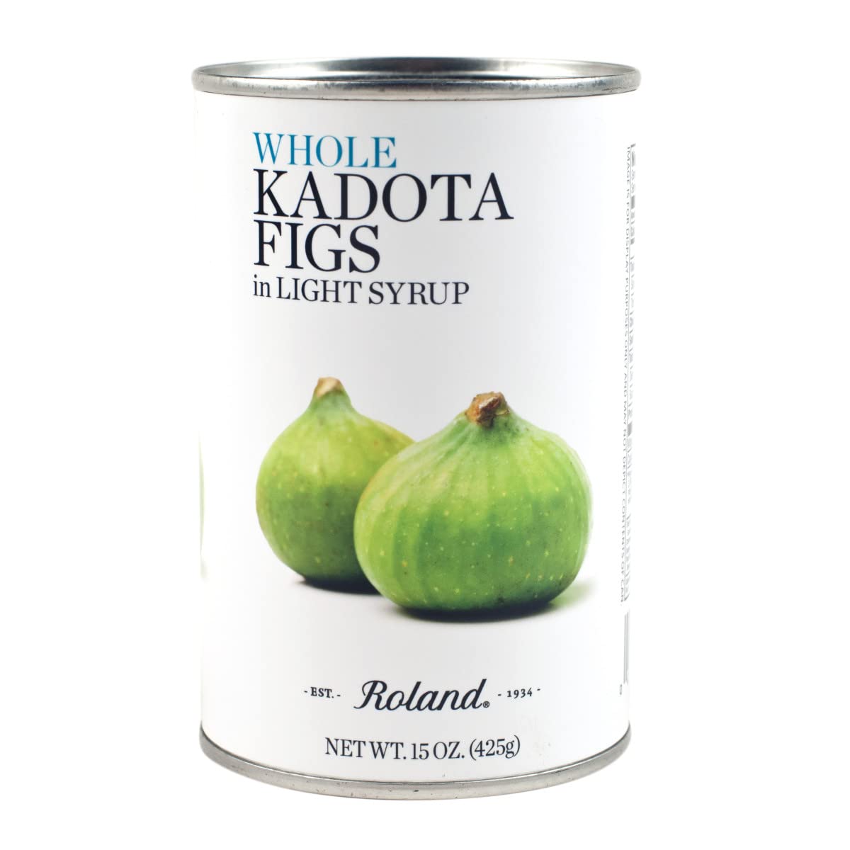Roland Foods Whole Kadota Figs in Light Syrup, Specialty Imported Food, 15 Ounce Can, Pack of 6