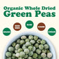 Food to Live Organic Whole Dried Green Peas, 5 Pounds - Non-GMO, Green Vatana, Sproutable, Vegan, Kosher, Bulk. Pre-Soak Needed.