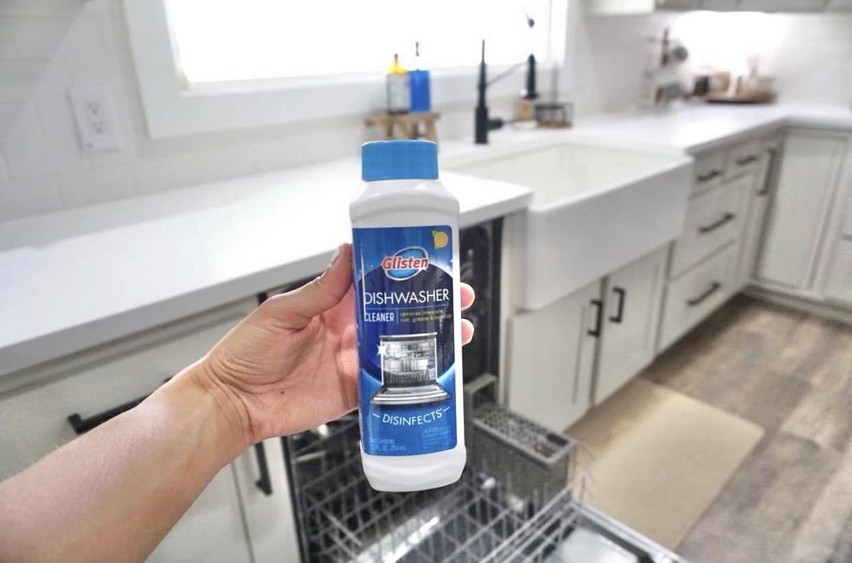 Glisten Dishwasher Magic Disinfectant & Cleaner Lemon 12 Oz