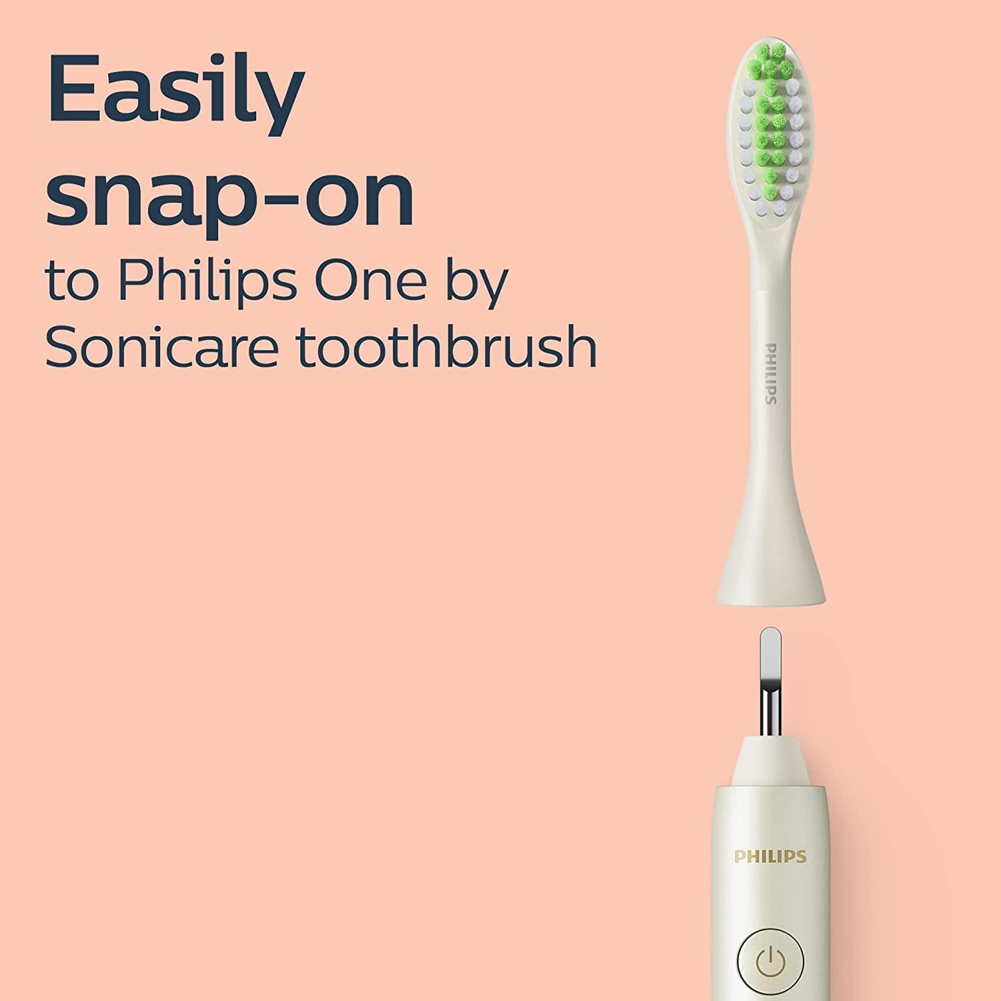 Philips One By Sonicare, 2 Brush Heads, Snow, Bh1022/07