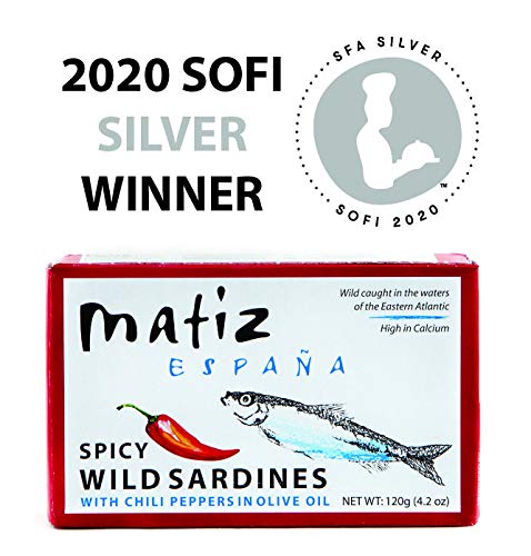 Matiz Sardines Variety Pack, Wild Caught Spanish Waters | 10 Tins | In Olive Oil, Sweet Piquillo Pepper, Spicy Piri Piri Pepper