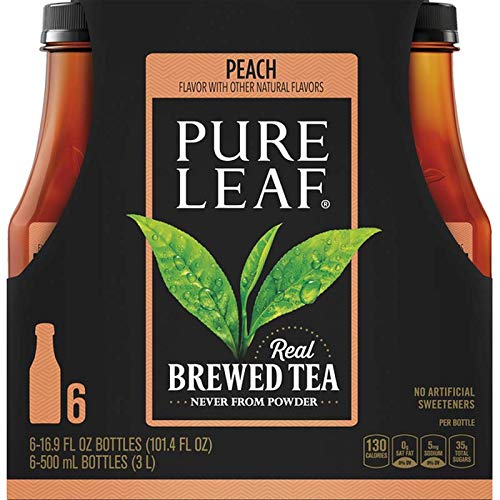 Pure Leaf Peach Iced Tea, 16.9 Fluid Ounce (Pack Of 6)
