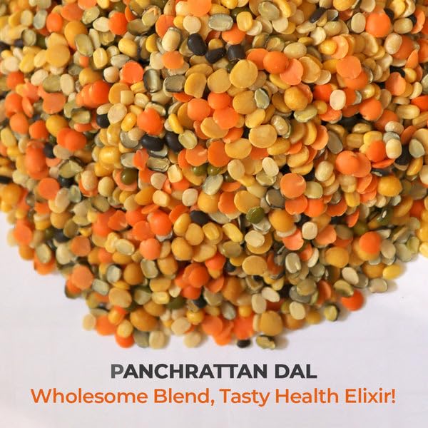 Pride Of India - Pack Of 6 - Indian Bean & Lentil Superfood 5 Delicious Panchratna Dal Mix, 3 Lbs Jar