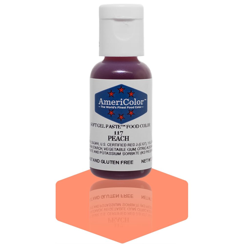 Americolor Peach Soft Gel Paste Food Color, .75 Oz