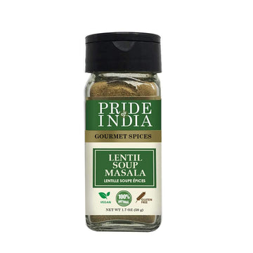 Pride Of India Lentil Soup Masala Spice Blend - 1.7 oz Sifter Bottle - Ideal for Vegans & Vegetarians