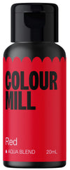 Colour Mill Aqua Blend Water-Based Food Coloring, 20 Milliliters Red