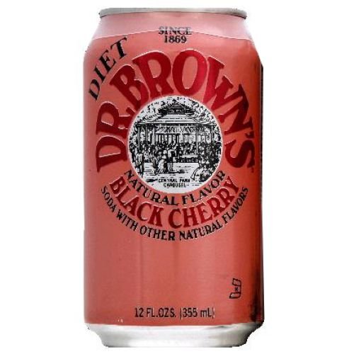 Dr. Browns Diet Black Cherry Soda, 12 Fl Oz Cans, Pack of 24, Model 073970002046