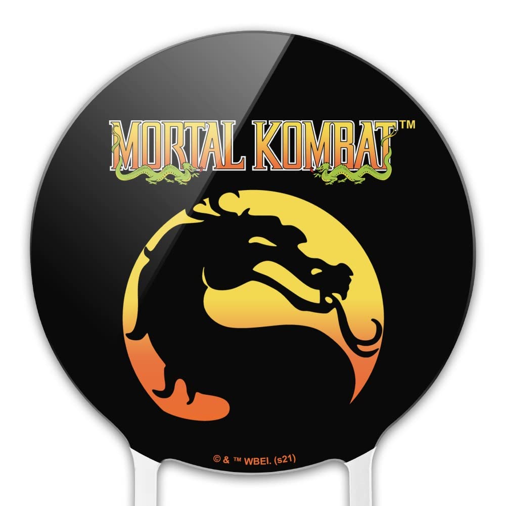 GRAPHICS & MORE Acrylic Cake Topper - Mortal Kombat Klassic Logo, Multi, One Size