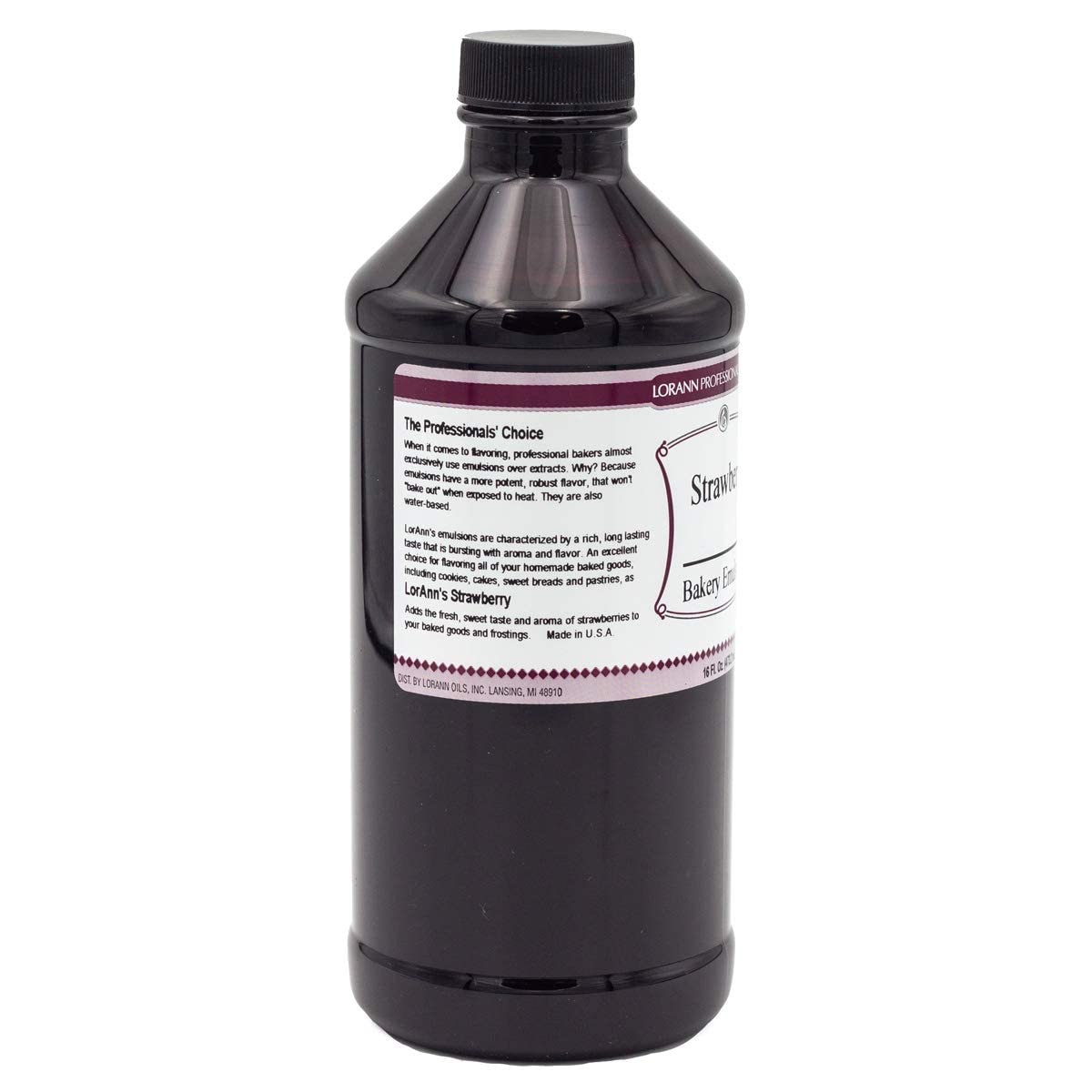 Lorann Strawberry Bakery Emulsion, 16 Ounce Bottle