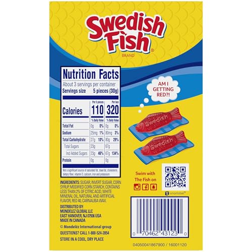 SWEDISH FISH Soft & Chewy Candy, 3.1 oz