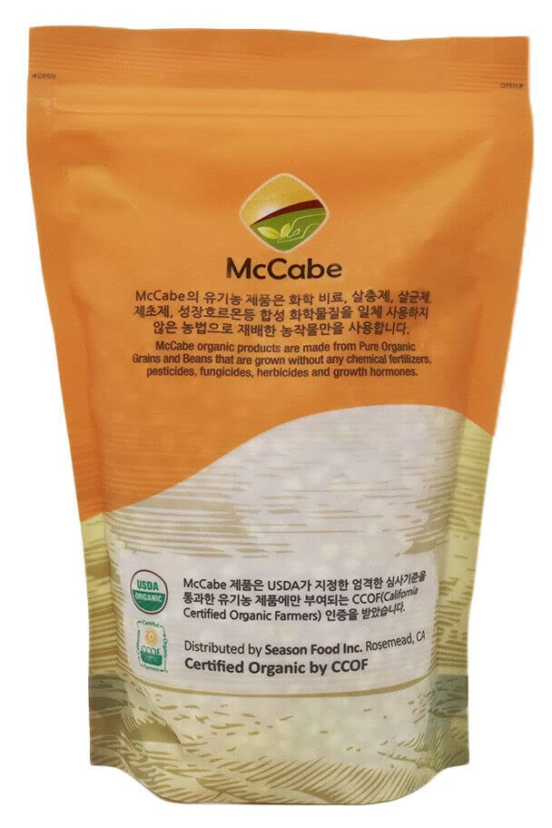 McCabe Organic Popcorn Kernels - High in Fiber & Minerals - 1Lb - USDA and CCOF Certified - Product of USA