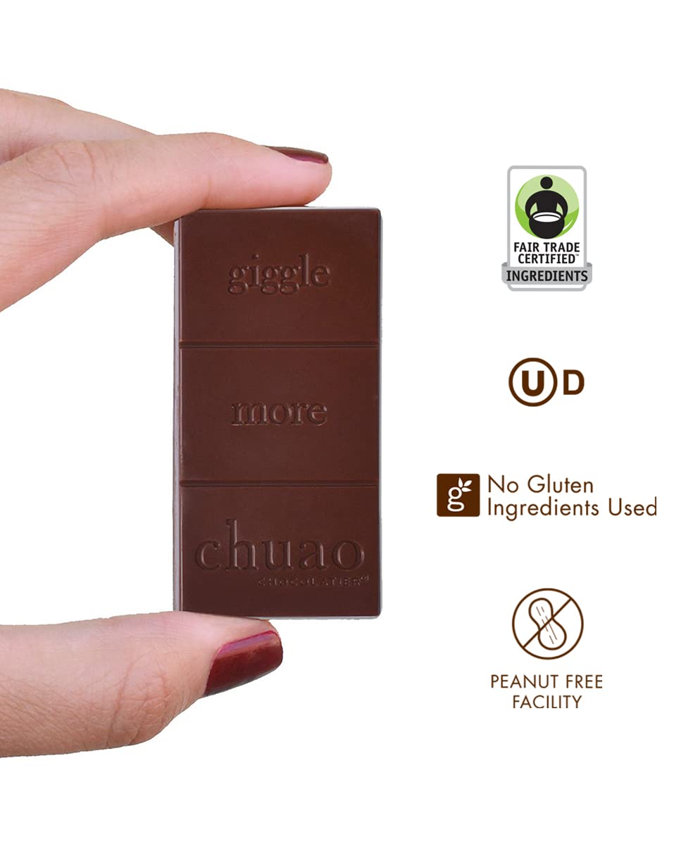 Chuao Chocolatier   Dark Chocolate Mini Bars | Gourmet 24 Count | No Preservatives | Model 872629003416