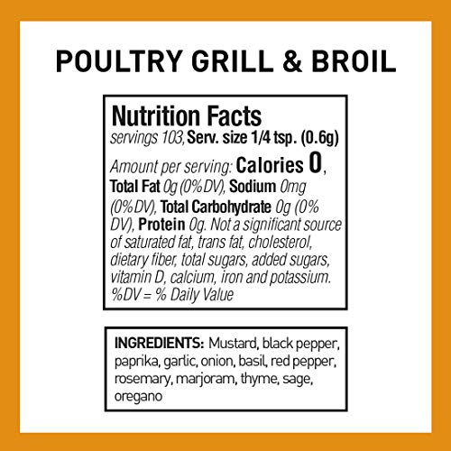 Spice Hunter Salt Free Poultry Grill & Broil Blend, 2.2-Ounce Jar