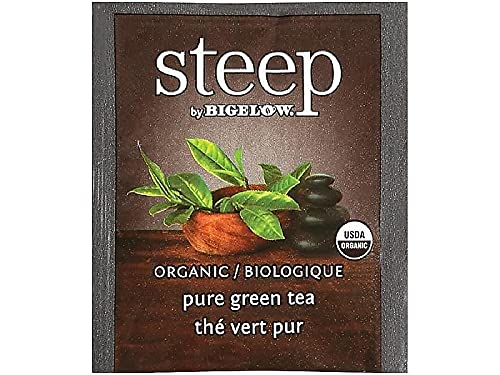 Steep By Bigelow Organic Pure Green Tea, 20 Count (Pack Of 6), 120 Tea Bags Total