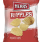 Herrs Ripple Potato Chips, 2.75 Ounce (Pack of 24 Bags) - Rippled Potato Chips Made for Dipping - Perfect for Parties and Gathe