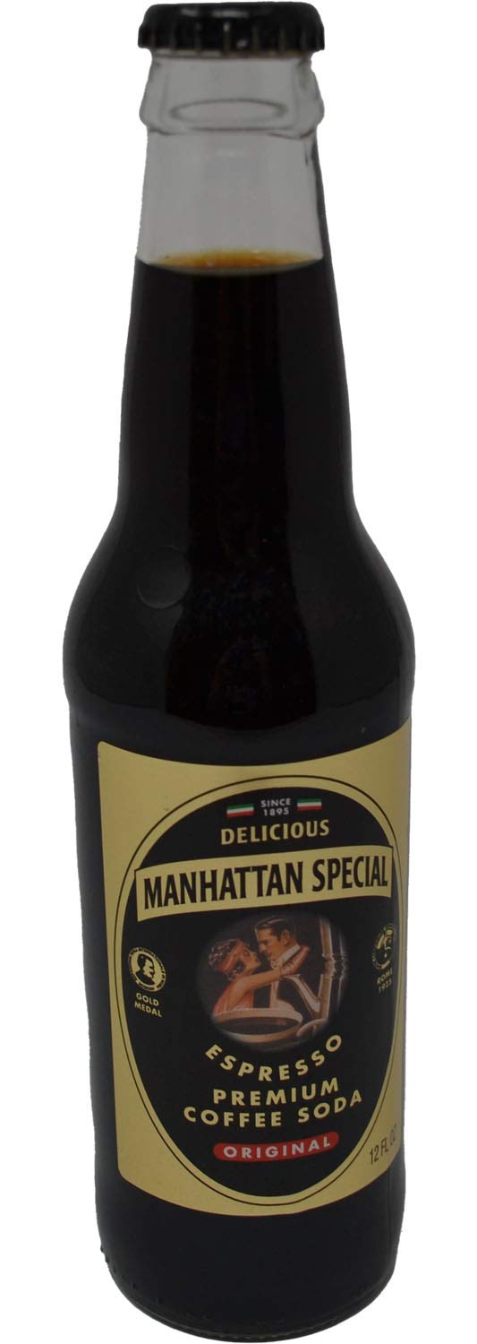 Manhattan Special - Original - Espresso enhanced Coffee Soda - 12 oz (24 Glass Bottles)