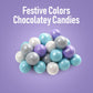 Colorful Chocolate Candy Cane - 4 Canes Of Sixletscandy For Party Favors, Gifts, Candy Buffets, Everyday Snacking, And Seasonal