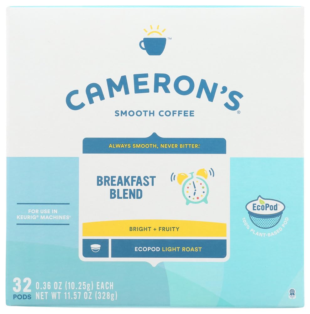 Camerons Coffee Single Serve Pods, Breakfast Blend, 32 Count (Pack of 1)