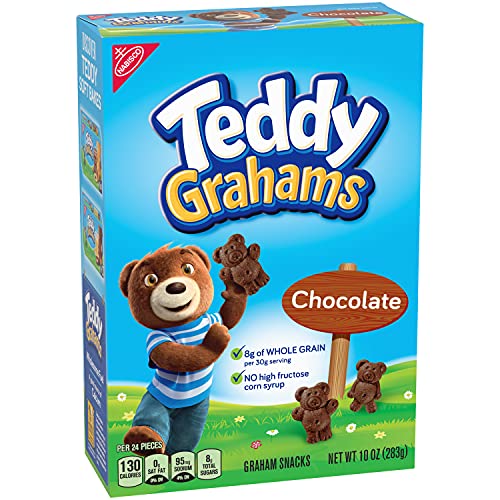 Teddy Grahams Chocolate Graham Snacks,10 Ounce (Pack of 12)