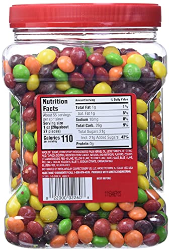 Skittles Original Fruity Candy Jar, 54 Ounce, Orange, Model 22608