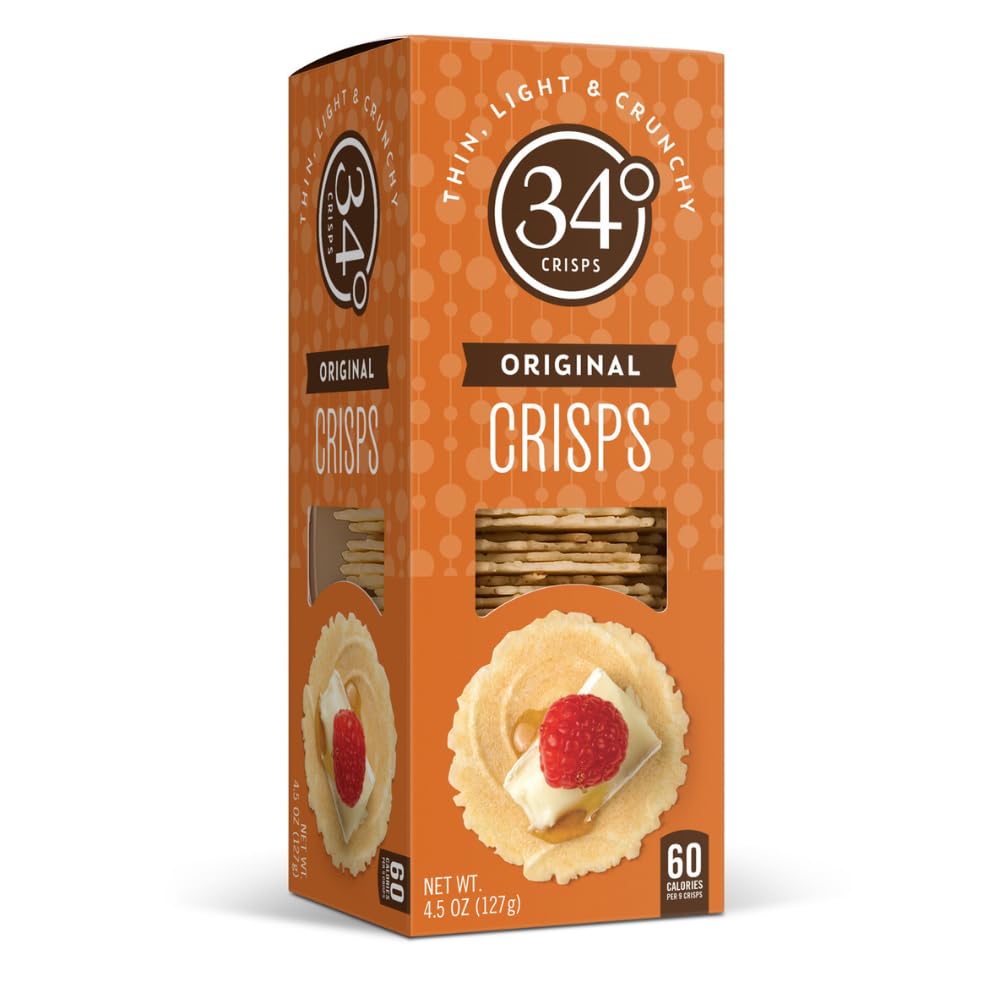 34 Degrees Crisps | Original Crisps | Thin  Light & Crunchy Crisps  Single Pack (4.5oz)