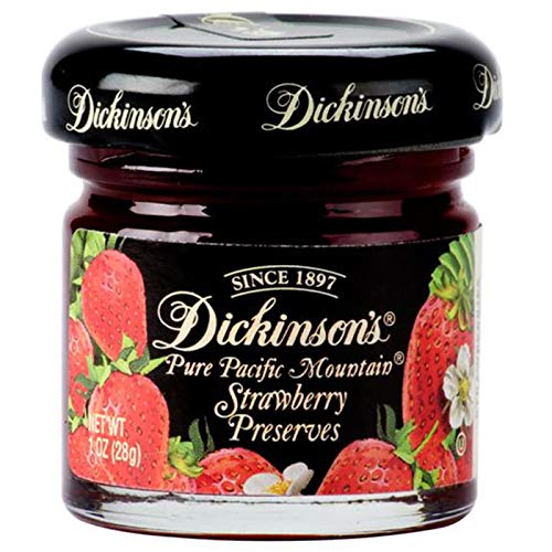 Dickinsons Strawberry Preserves, 1 oz, Pack of 72, Pure Pacific Mountain