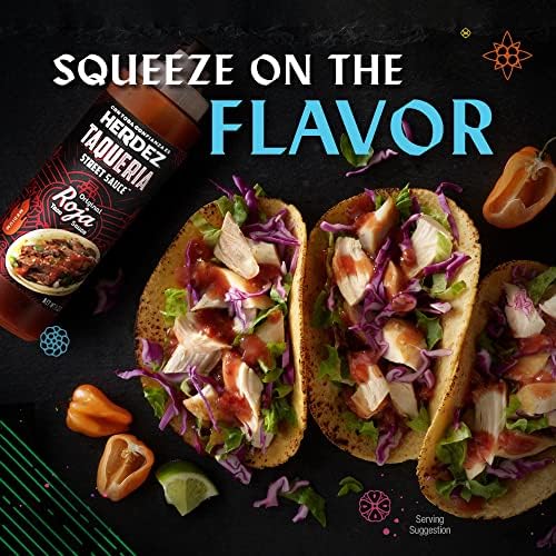 Herdez Taqueria Street Sauce Variety Pack – Habanero, Verde, Roja, Chipotle, Avocado Cilantro, Cilantro Lime – 9 oz Bottles (Pack of 6