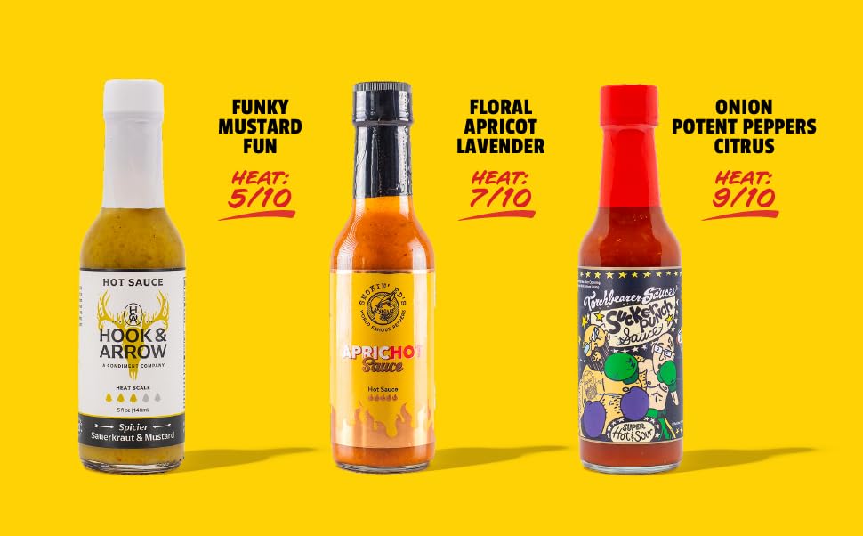 Hot Ones Hot Sauce Challenge - Season 27 - Hot Sauces Gift Sets - Variety Pack - Made with Natural Ingredients - Unique Small Ba