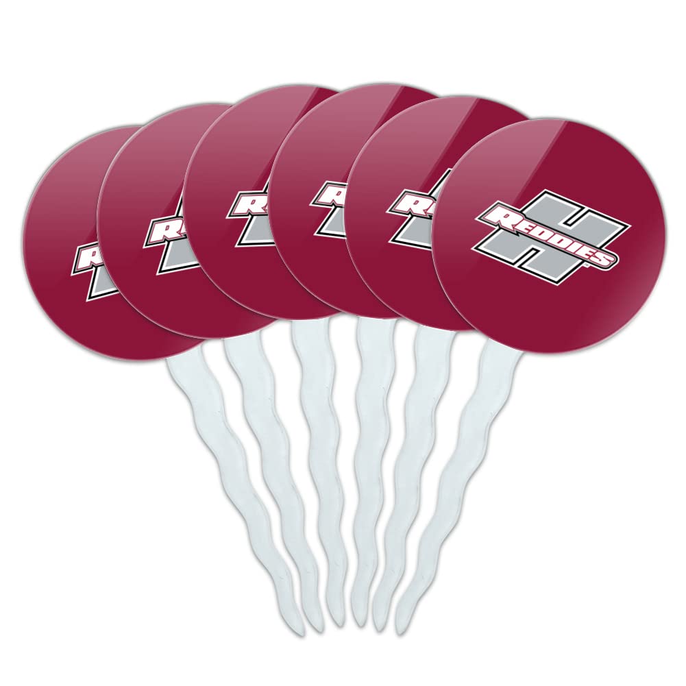 GRAPHICS & MORE Cupcake Picks Set of 6, Acrylic, Henderson State University, One Size, Model CUPCAKE.ROUND.CLCHSU.Z008454