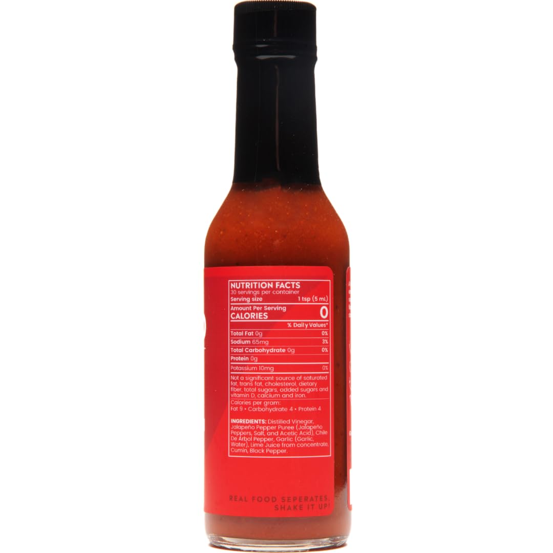 Arbol Chili and Garlic Hot Sauce By Bravado Spice Gluten Free, Vegan, Low Carb, Paleo Hot Sauce All Natural 5 oz Hot Sauce Bottl