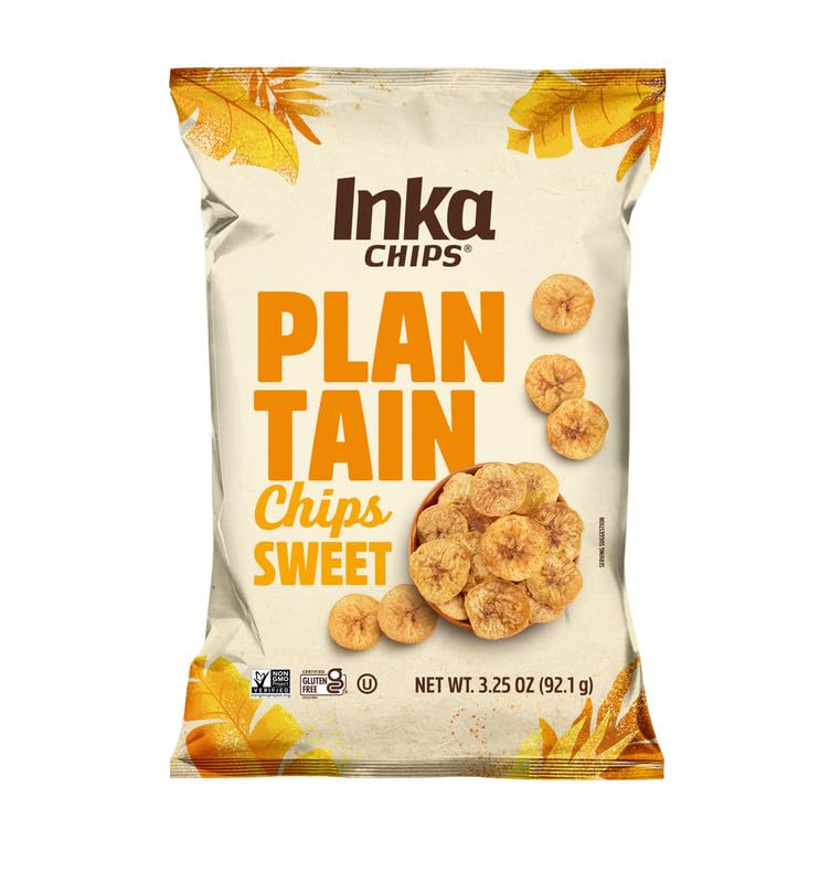Inka Crops Inka Chips, Sweet Plantain Chips, 3.25 Ounce (Pack of 3)
