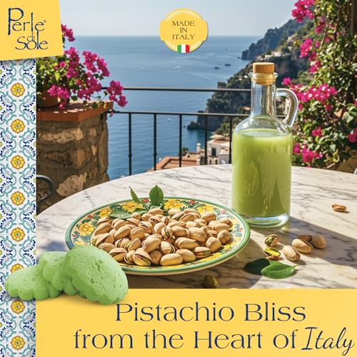 Perle di Sole Pistachio Shortbread Cookies — Italian Biscotti (7 oz / 200g)