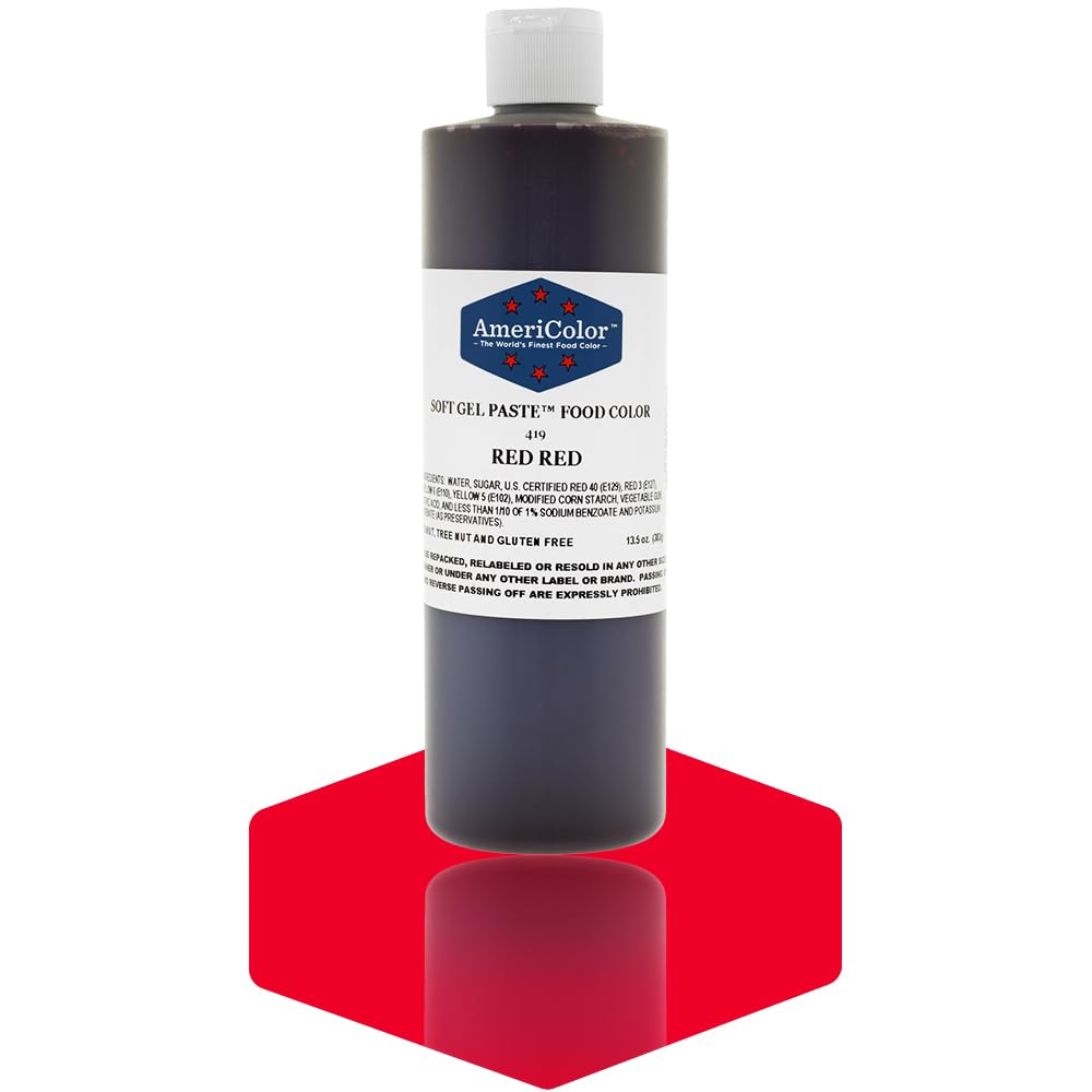 AmeriColor Red Red Soft Gel Paste Food Color, 13.5 oz