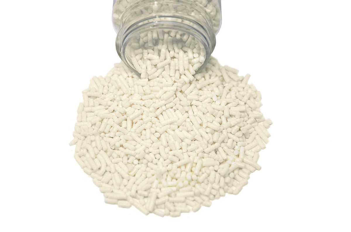 Mystic Sprinkles Solid Color Jimmy Sprinkles (Wonderfully White Jimmies 3Oz)