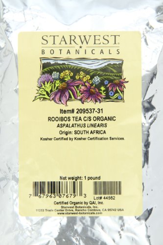 Starwest Botanicals Rooibos Tea C/S Organic, 16 oz (Pack of 2)