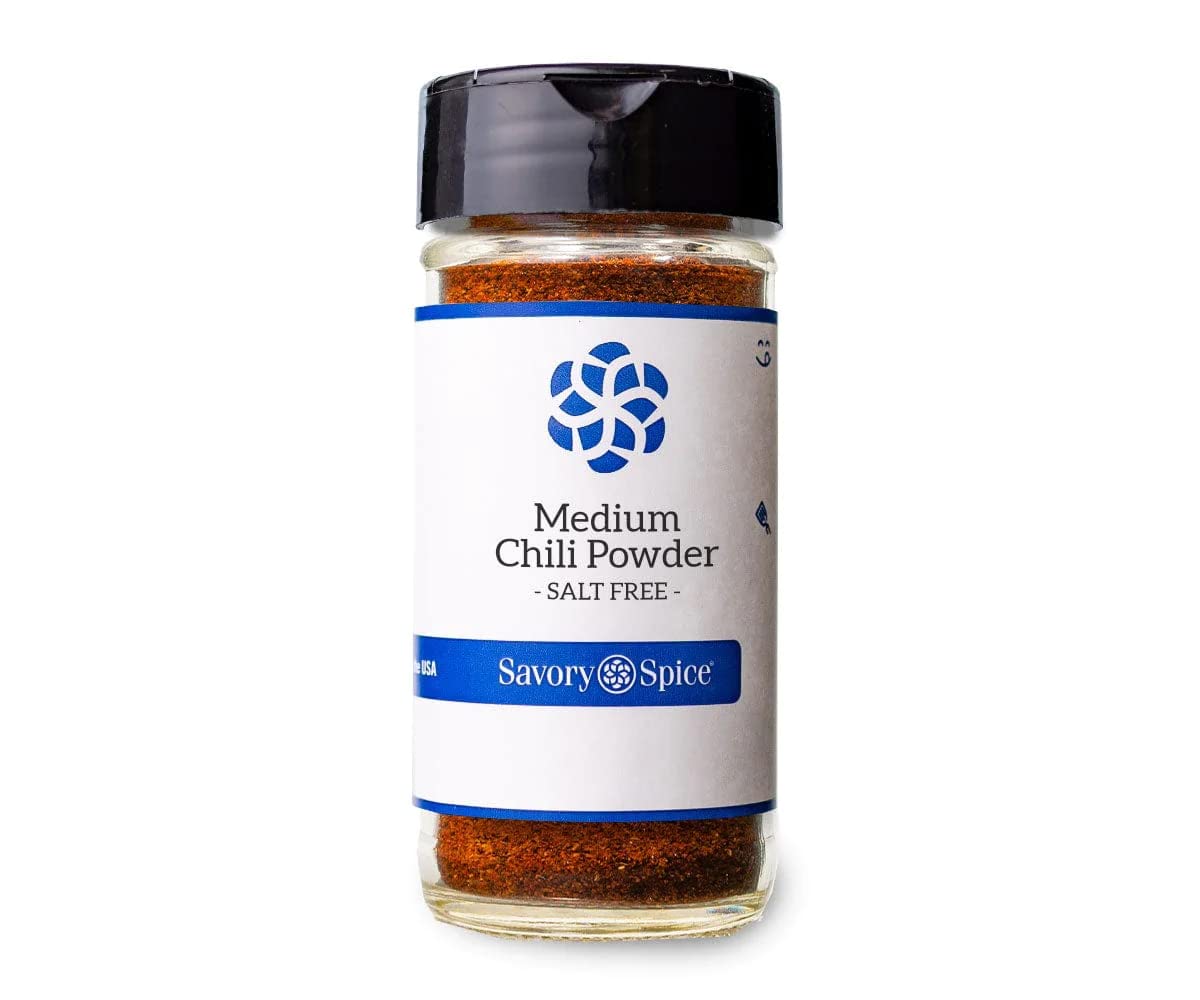 Savory Spice Medium Chili Powder - Salt-Free Chili Powder Seasoning | Ground Chili Powder Blend, No Salt (3 Cup Bag - Net: 12 Oz
