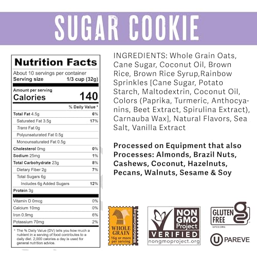 Uncle Crumbles Granola, Gluten-Free, Non-GMO Project Verified, Kosher, 16g of Whole Grains Per Serving, Sugar Cookie, 11 oz