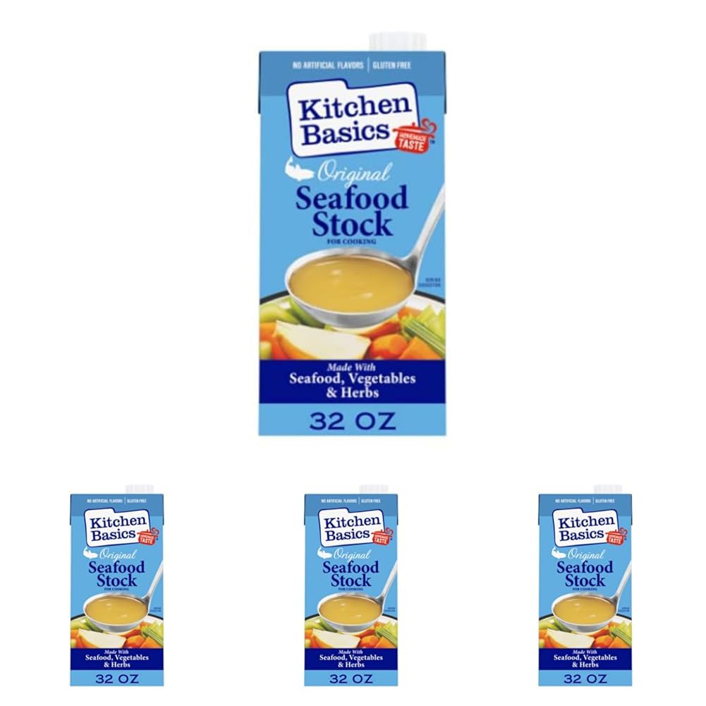 Kitchen Basics Original Seafood Stock, 32 fl oz (Pack of 4)