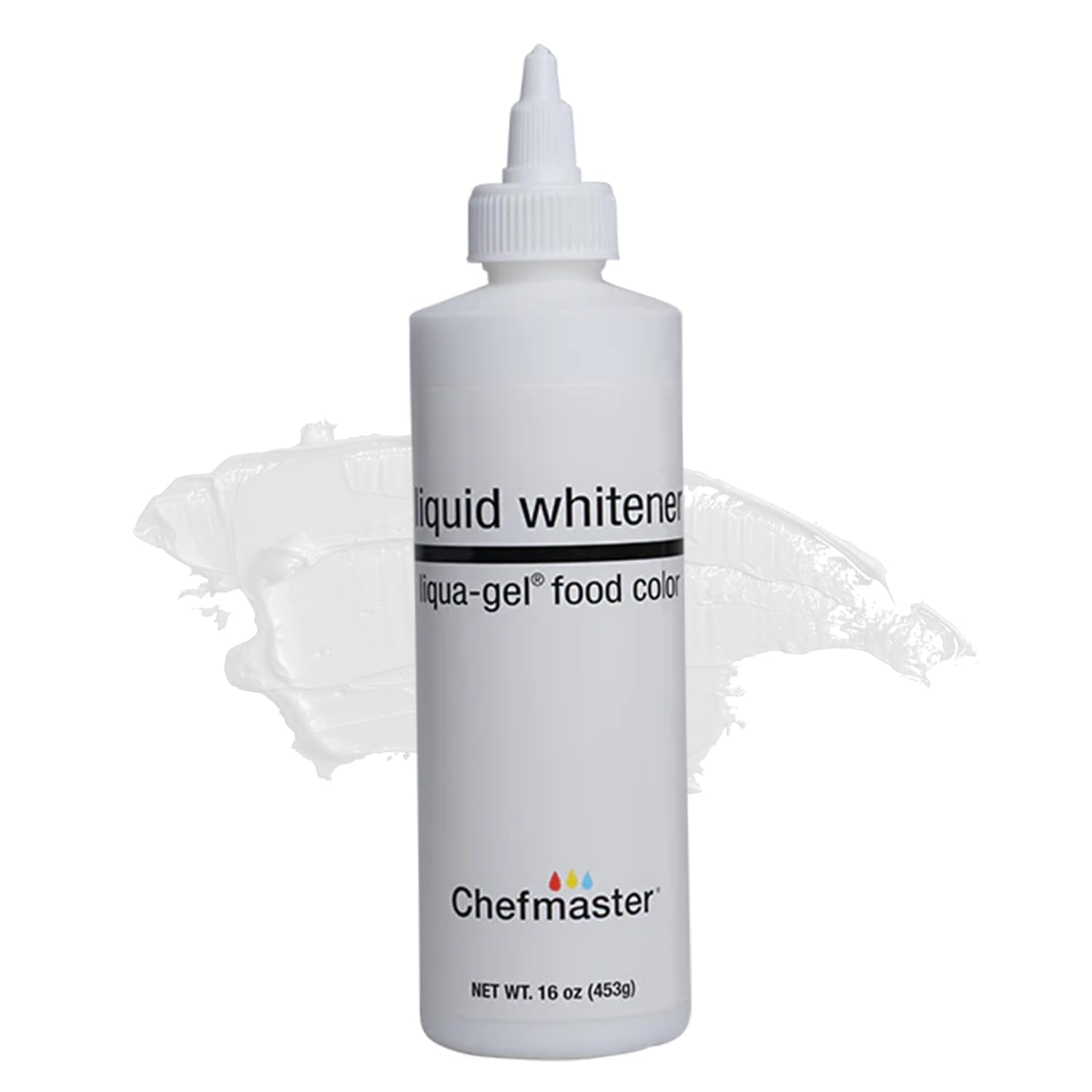 Chefmaster Liquid Whitener Food Coloring - Professional-Grade Dye for Icing, Frosting & Candy Apples, 16 Fl Oz, Whitener, Model 751201 5908