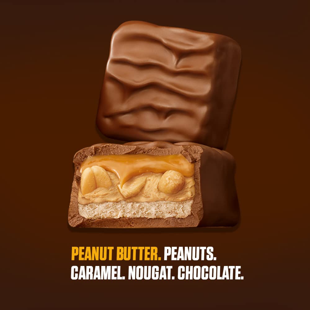 Snickers Peanut Butter Squared Singles Size Chocolate Candy Bars 1.78-Ounce Bar 18-Count Box, Multi