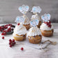YCTHUNFISH Elephant Cupcake Toppers - 36 Pack, Blue, Paper, Ideal for Birthday Parties and Baby Showers