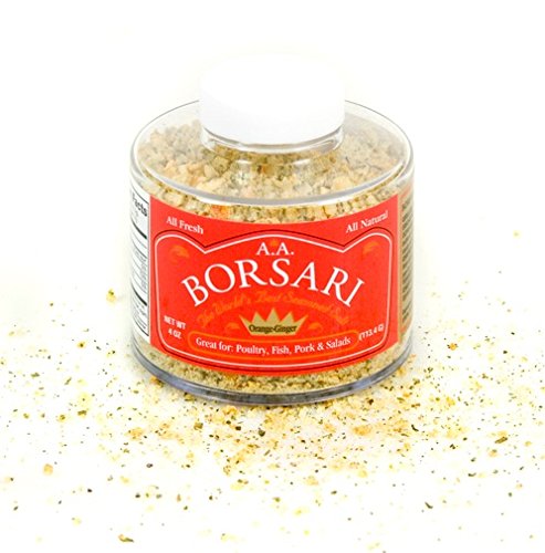BORSARI Seasoned Salt Combo - Original & Orange Ginger - 4 oz Shaker Bottles - Gluten Free - Set of 2