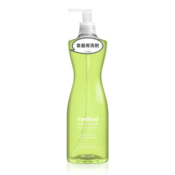Method™ Dishwashing Soap Pump Bottle, Lime & Sea Salt Scent, 18 Oz Bottle