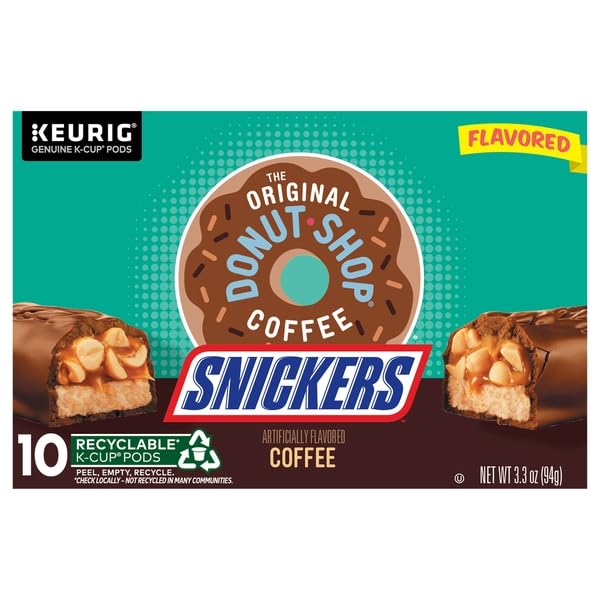 Keurig Mountain Coffee, The Original Donut Shop Coffee Snickers K-Cup Pods, 10 Count