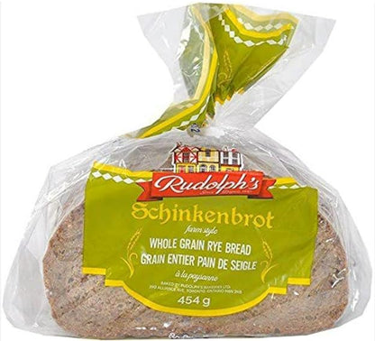 Rudolphs Schinkenbrot Whole Grain Rye Bread 16oz Sliced Fresh Seed Sandwich Loaf