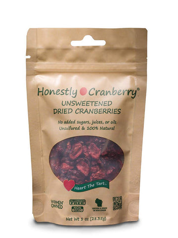 Honestly Cranberry - Unsweetened Dried Cranberries - No Added Sugars, Juices, Or Oils (1 Oz)